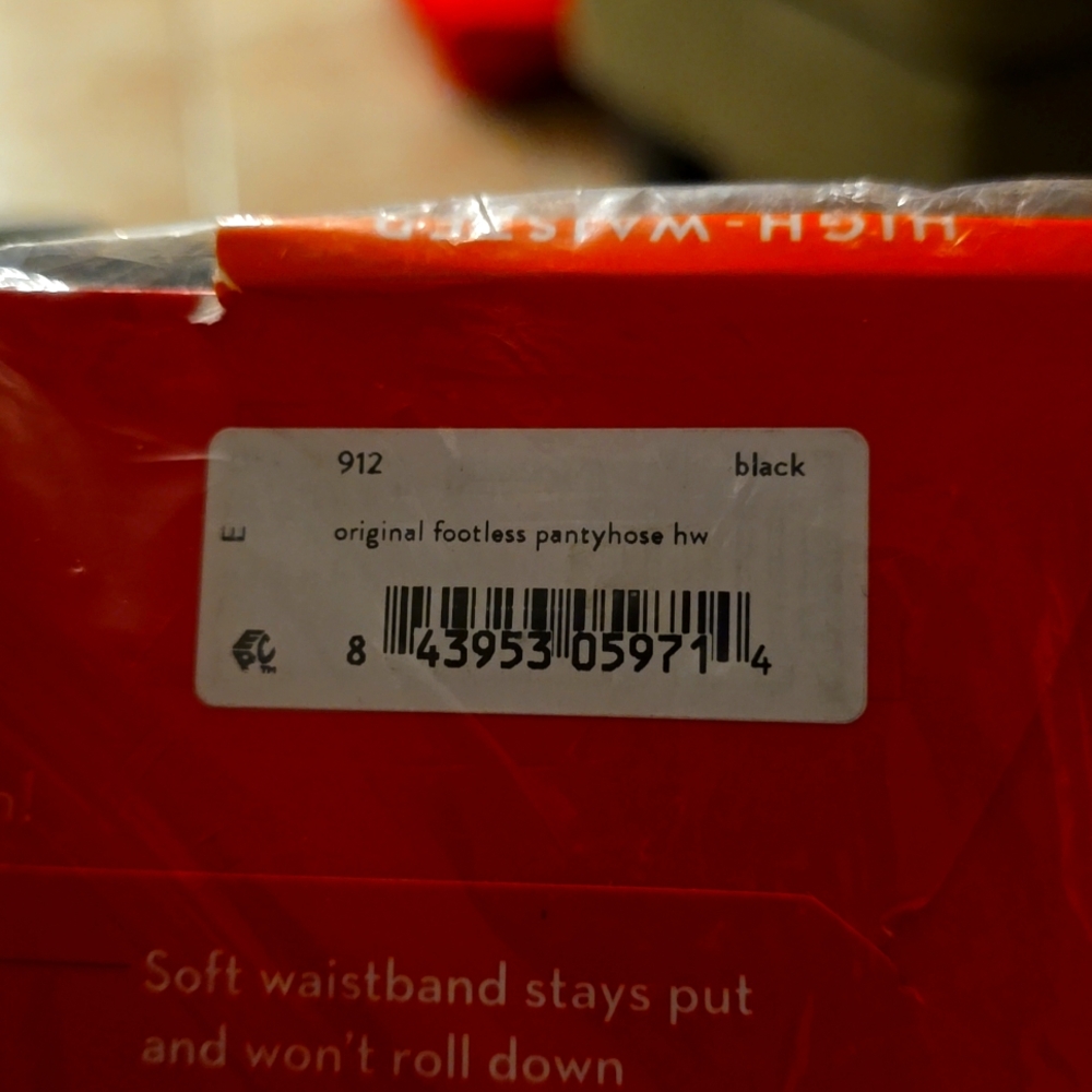 Spanx size E footless pantyhose Black in color